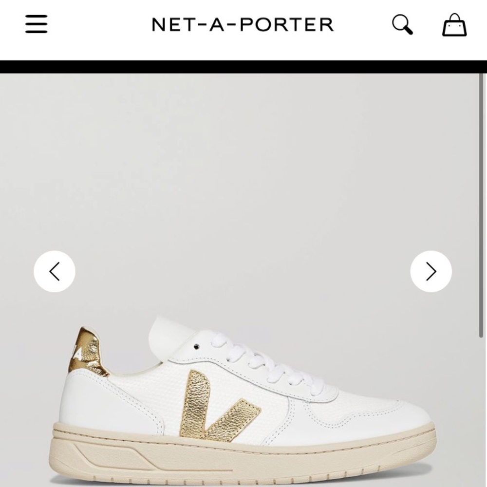 Veja white and gold sneakers size 6 (36)